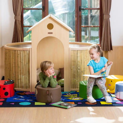 Indoor-Spielhaus mit Boden-Matratze