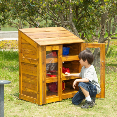 Outdoor-Schrank mit transparenten Türen