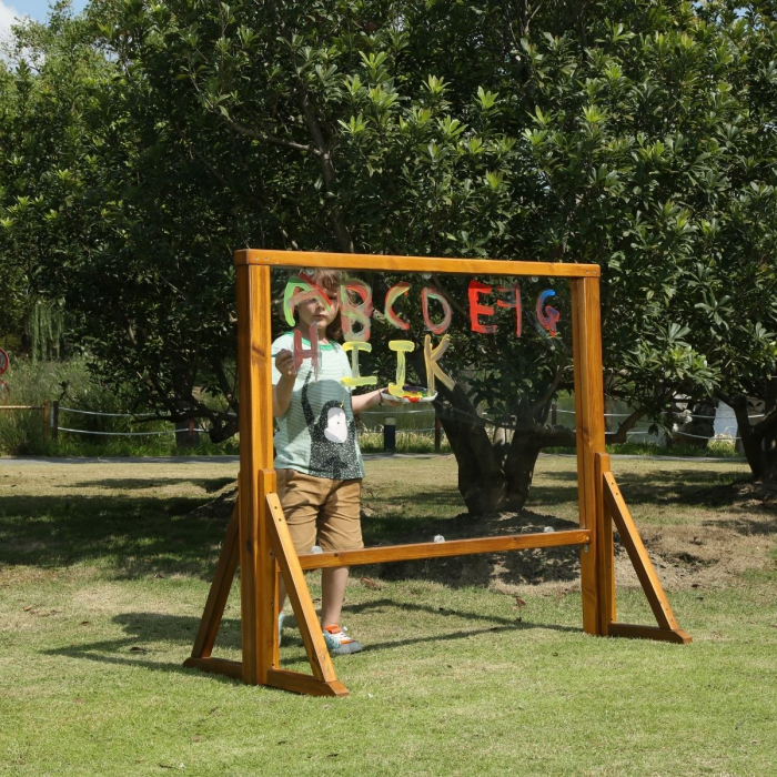 Outdoor Maltafel, transparent, inkl.. 4 Standfüße