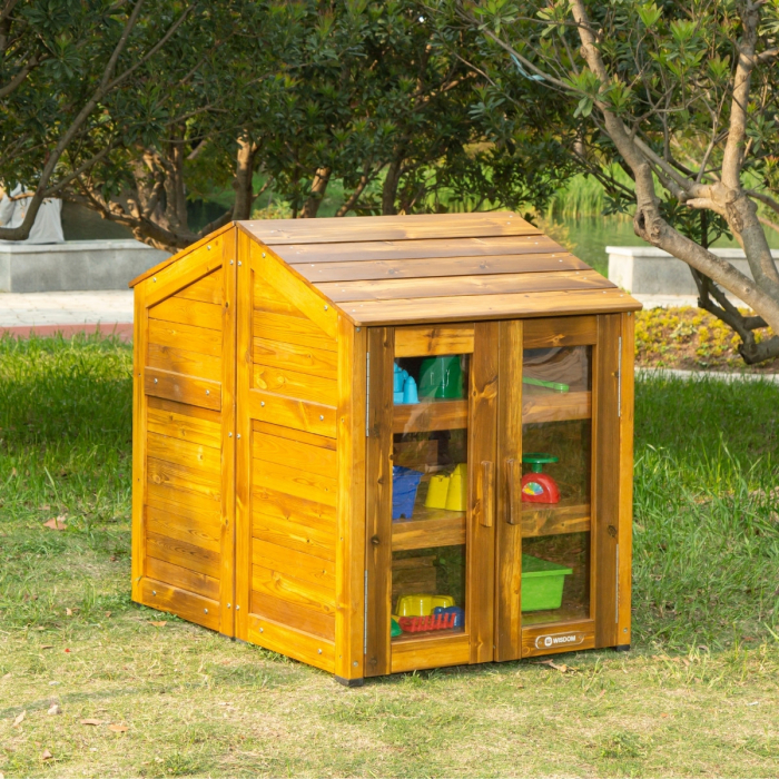 Outdoor-Schrank mit transparenten Türen