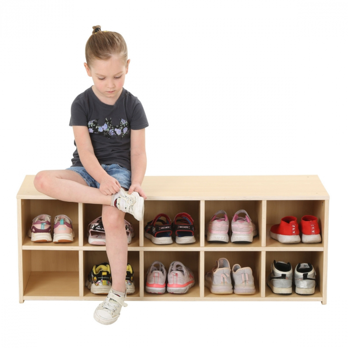 Kindergarten Schuhregal für 10 Paar Schuhe